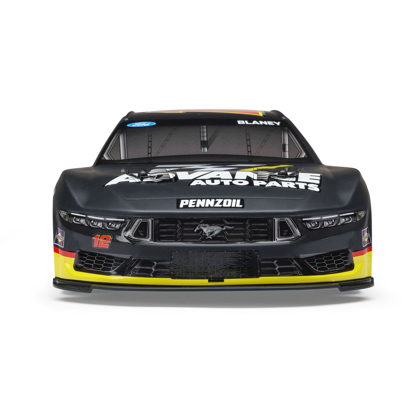 LOS1122512 1/12 NASCAR RC Racecar Ryan Blaney No. 12 Advance Auto 2025 Ford Mustang 2S AWD RTR Brushed On-Road (Battery & Charger Included)