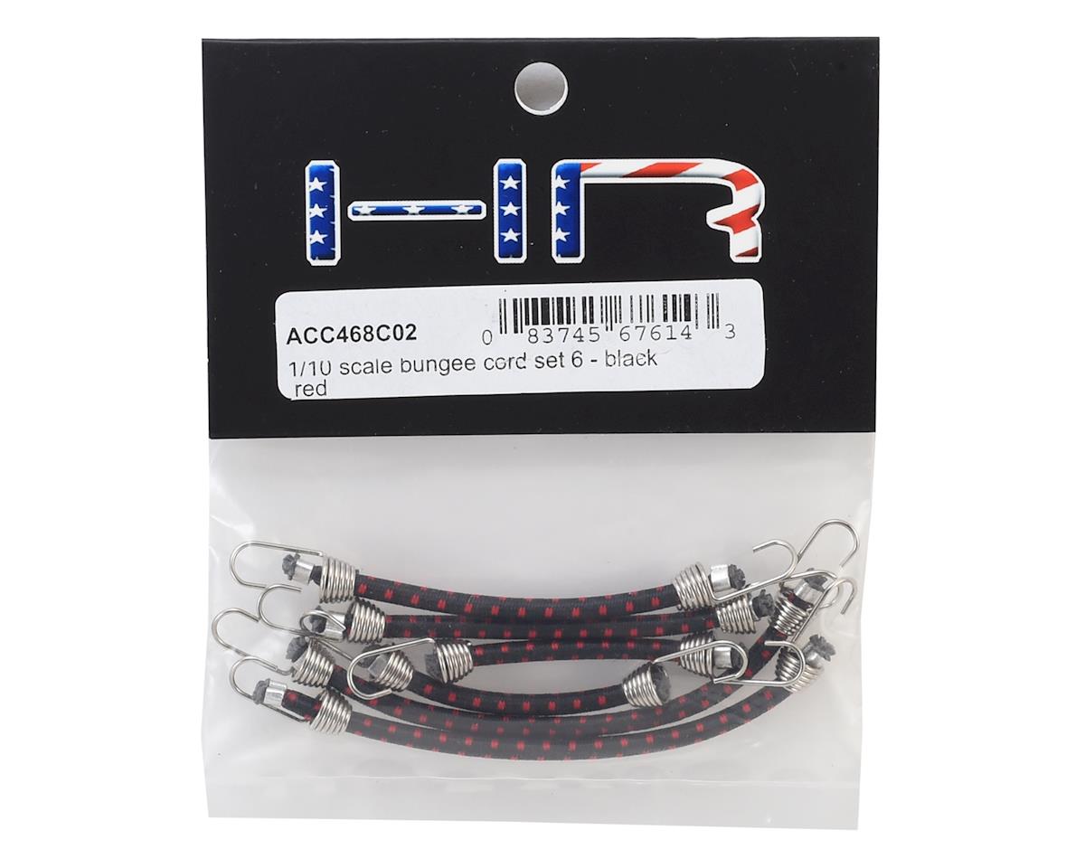 HRACC468C02 1/10 Scale Bungee Cord Set (Black/Red) (6)