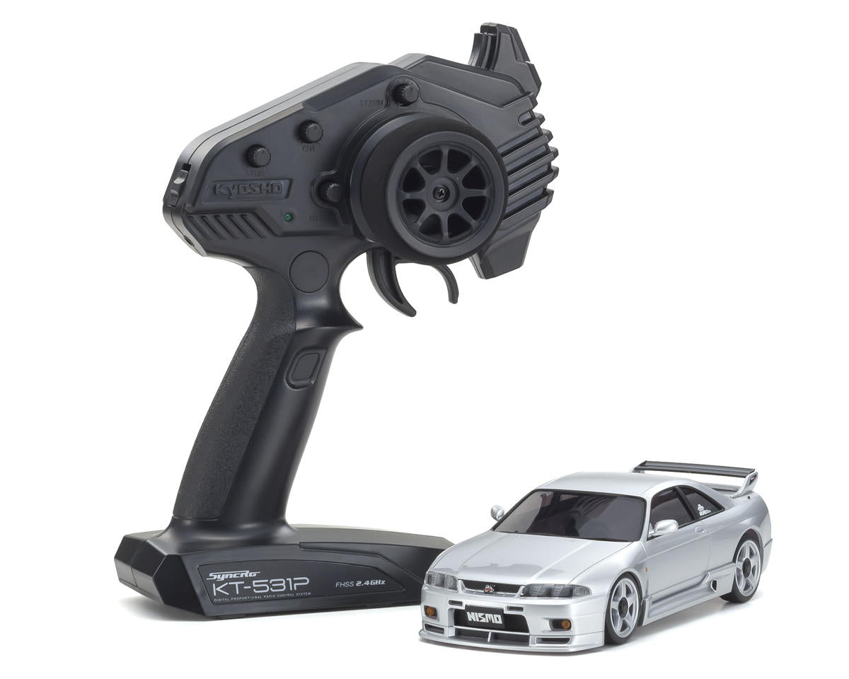 KYO32659S Kyosho MA-020 AWD Mini-Z ReadySet w/Nissan Skyline GT-R R33 Nismo Body (Spark Silver)