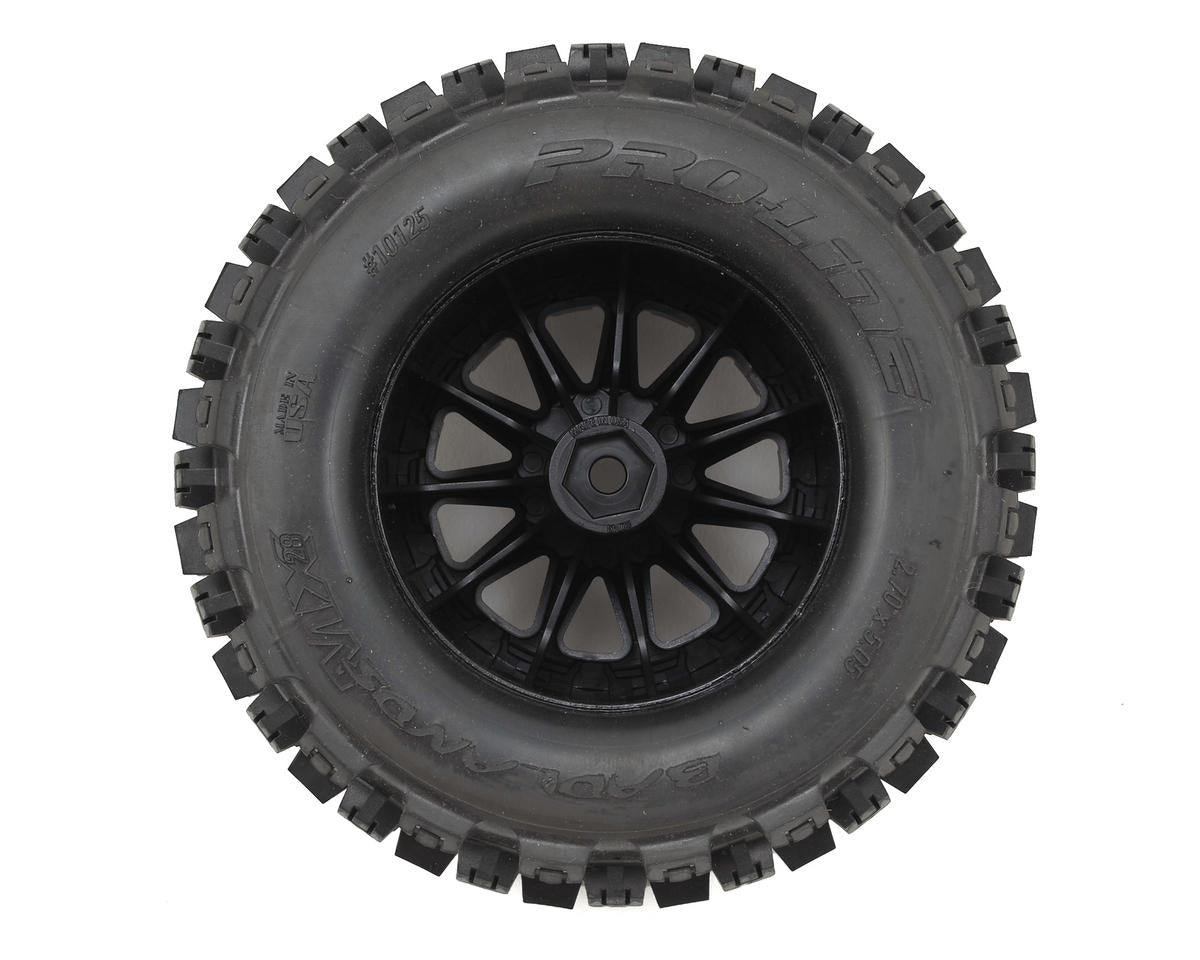 PRO1012514 Badlands MX28 2.8" Tires w/F-11 Nitro Rear Wheels (2) (Black) w/12mm Hex