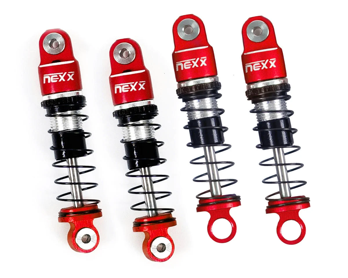 NX-456-R NEXX Racing Losi™ Micro-B Pre-Assembled Aluminum Oil-Filled Shocks (Red) (4) (Front & Rear)