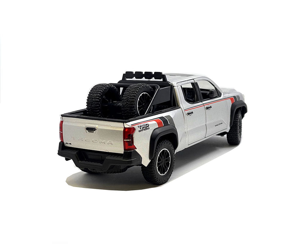 MiJo Exclusives MJH08778-MJS02 1:24 2024 Toyota Tacoma TRD Off-Road Custom Limited 2,400 Pcs – Silver with Stripes