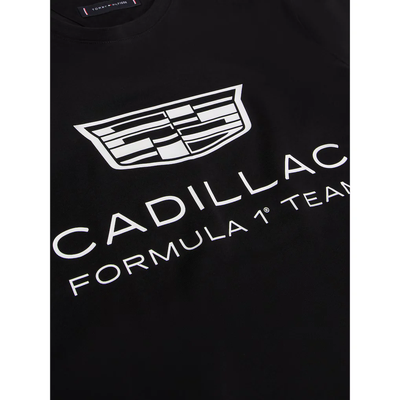 MN00100 Cadillac F1 Racing Large Shield T-Shirt - Black