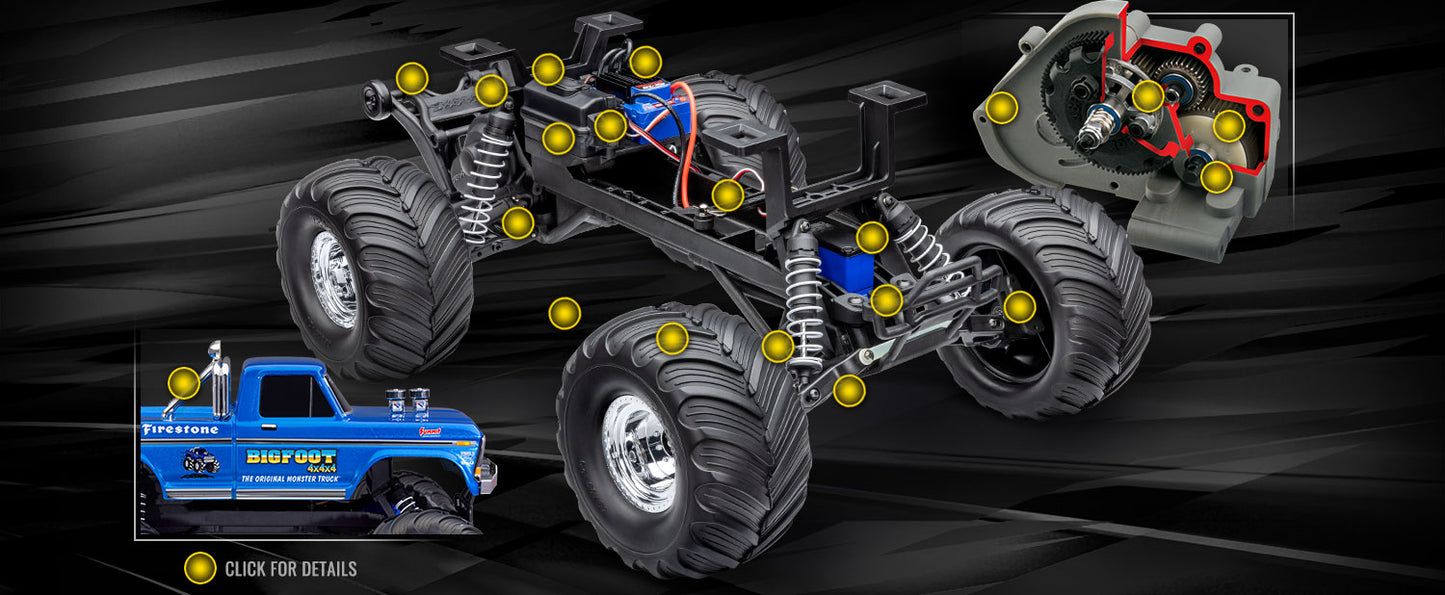 36334-4 Big Foot No1 The Original Monster Truck 1/10 Scale 2WD BL-2S Brushless Monster Truck