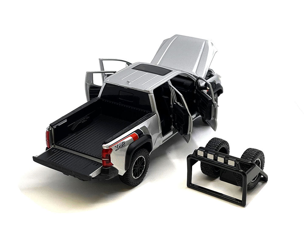 MiJo Exclusives MJH08778-MJS02 1:24 2024 Toyota Tacoma TRD Off-Road Custom Limited 2,400 Pcs – Silver with Stripes