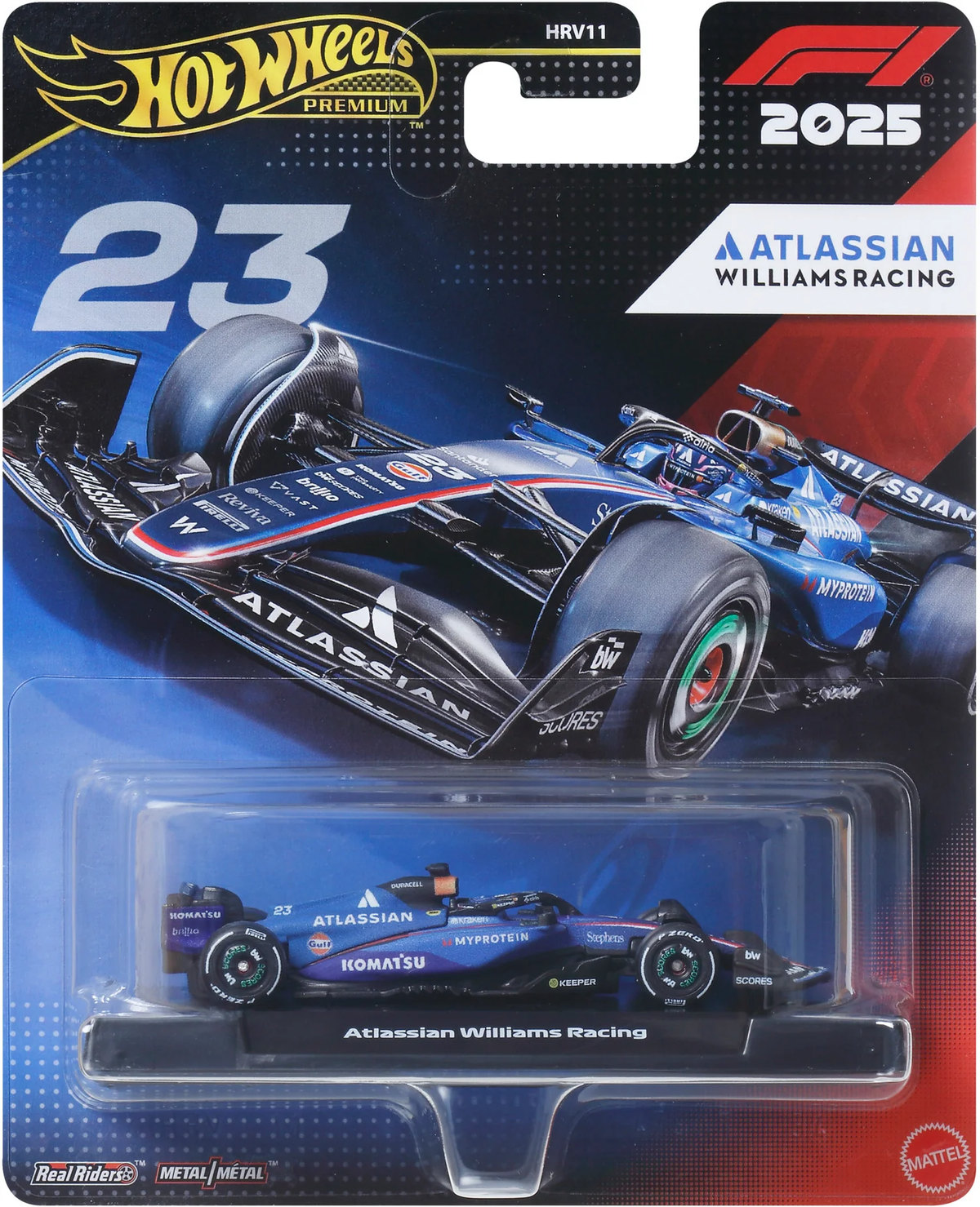 HWJKD96 Hot Wheels Premium Atlassian Williams Racing #23