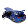 Jada 37704 1:24 Brian’s Nissan Skyline GT-R (R34) – Color Brush Blue – Fast & Furious 25th Anniversary