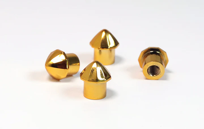Jevries Diamond Bullet Knock Offs for TRUE 13 Wheels Gold