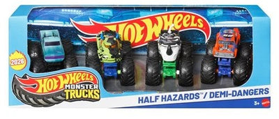 HWHLT73 Hot Wheels 1:64 Monster Trucks 4-Pack Half Hazards