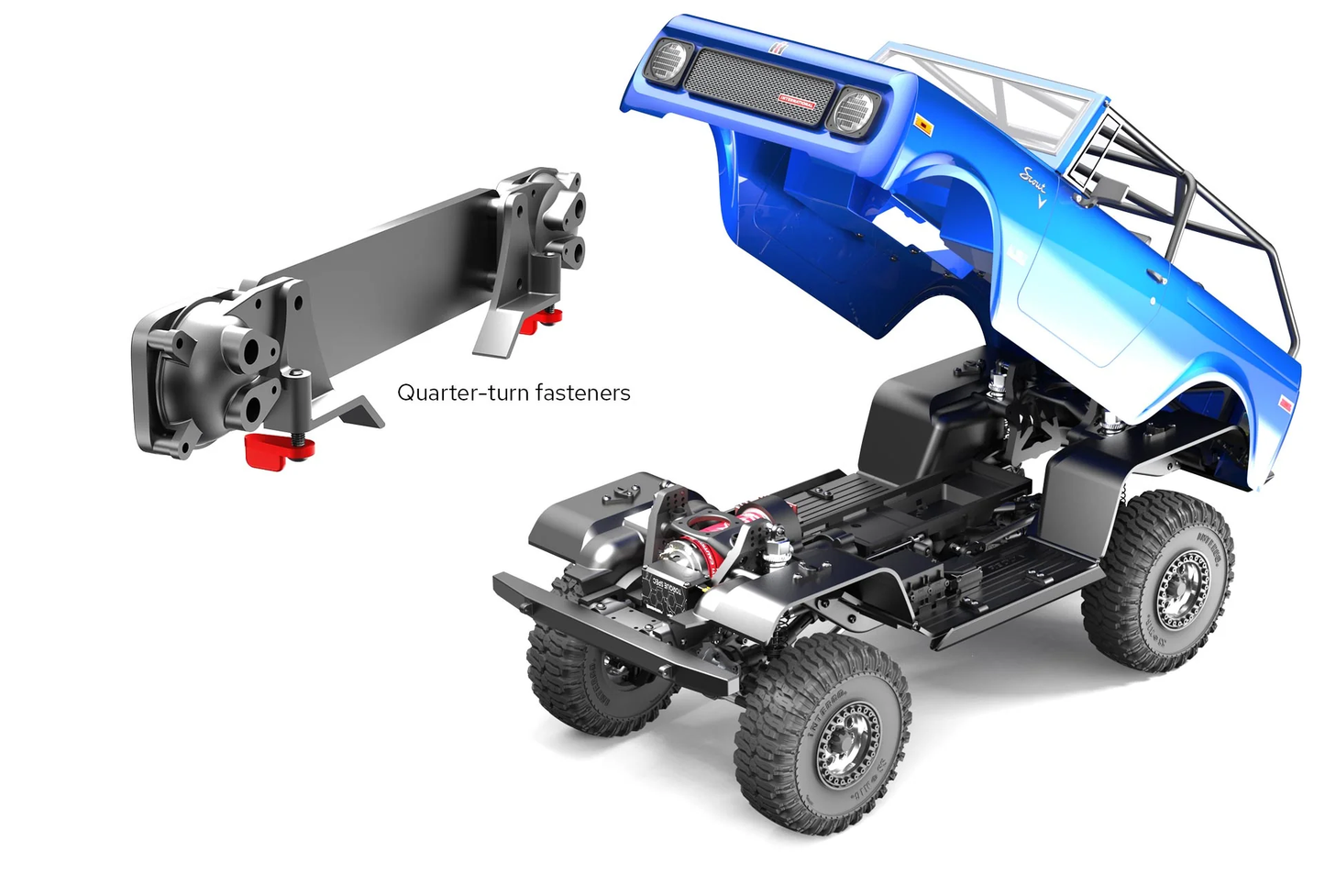 RER15517 Redcat Gen 9 Trail Truck - 1/10 Scale International Harvester Scout 800A-Blue