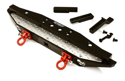 INTC28579BLACK Realistic Rear Alloy Bumper w/43mm Mount