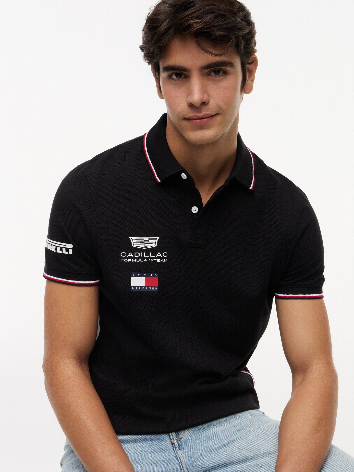 MN00072 Cadillac F1 Racing 2026 Team Polo Shirt - Black