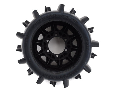 PRO1016010 1/10 Sand Paw LP F/R 2.8" MT Tires Mounted 12mm/14mm Black Raid (2)