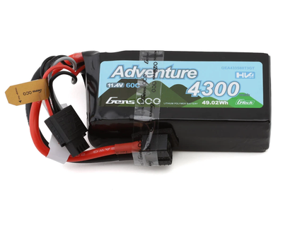 GEA433S60T3GT  Smart 3S LiHV Battery 60C (11.4V/4300mAh) w/Universal Connector