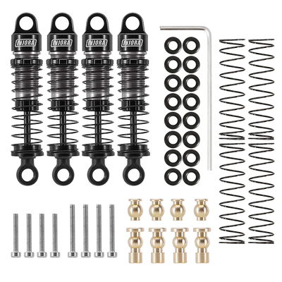 SCX24-179BK INJORA 40mm Big Bore Oil Shock Absorber for 1/24 SCX24 FCX24M (Black/Grey))