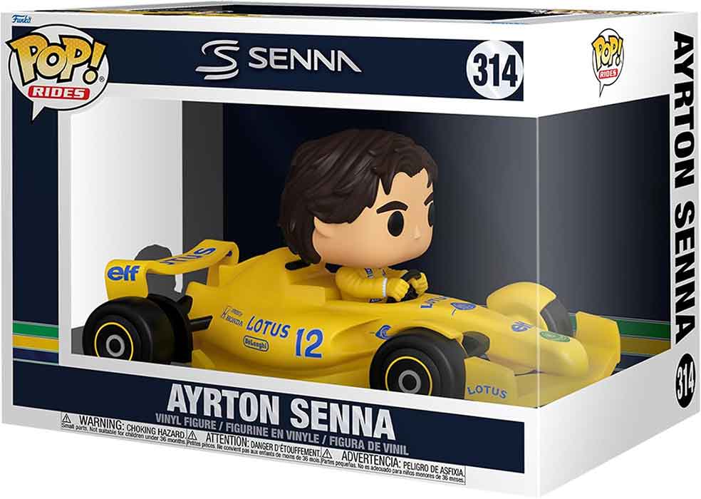 FU86181 F1 Lotus Ayrton Senna in Car