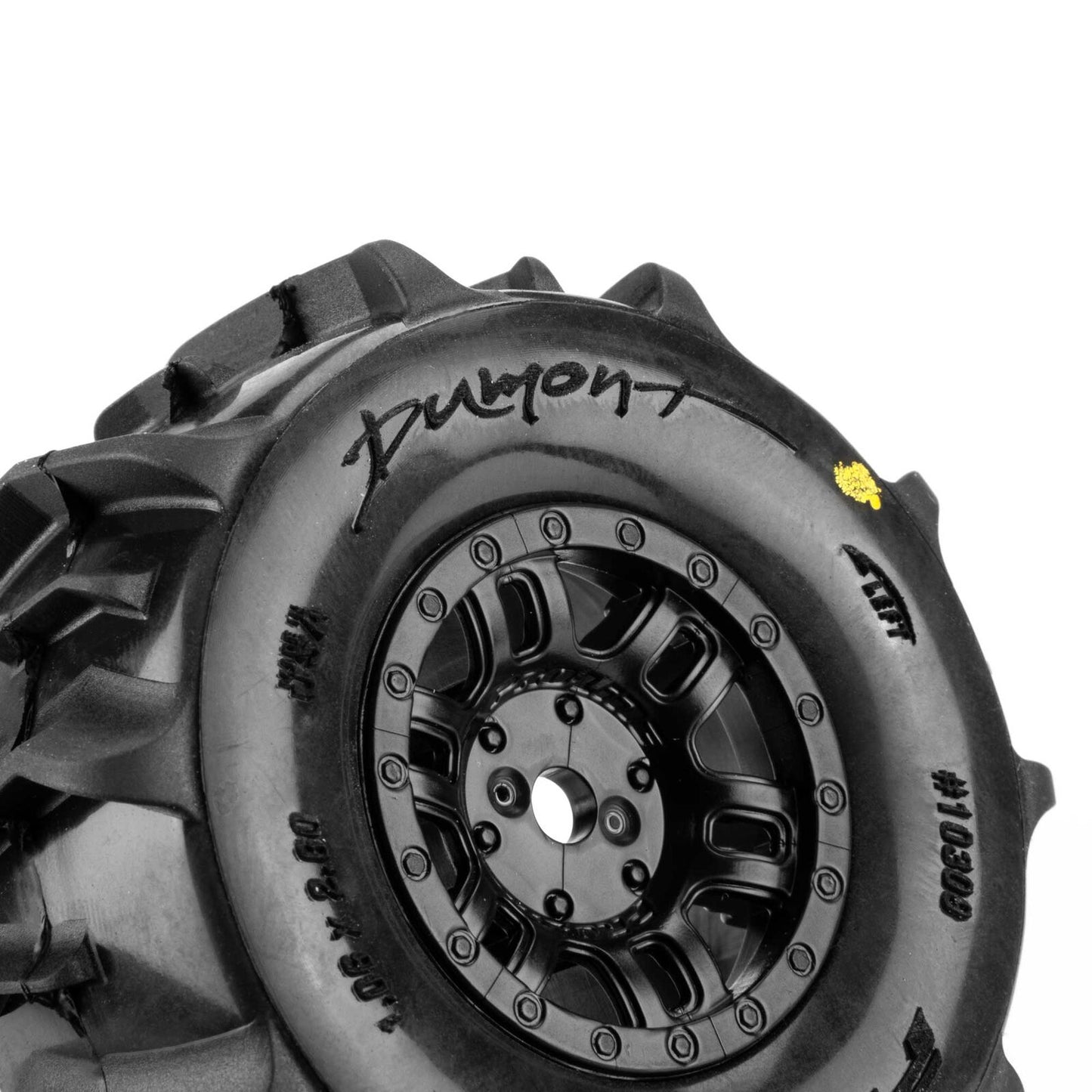 PRO1030911 Pro-Line Racing 1/16 Dumont Front/Rear Paddle Tires Mounted 12mm Black Split Six (4): ARRMA MOJAVE GROM 1/9 In Stock  Pro-Line Racing 1/16 Dumont Front/Rear Paddle Tires Mounted 12mm Black Split Six (4): ARRMA MOJAVE GROM