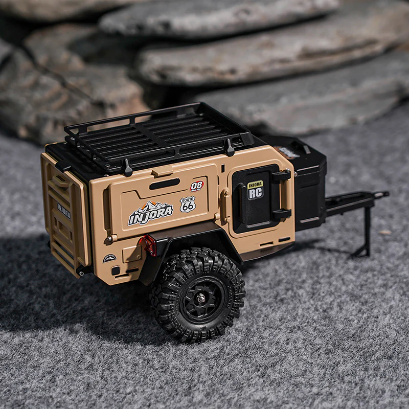 DG-TC10YE INJORA Off-Road Camping Trailer for 1/18 1/24 RC Crawlers TRX4M SCX24