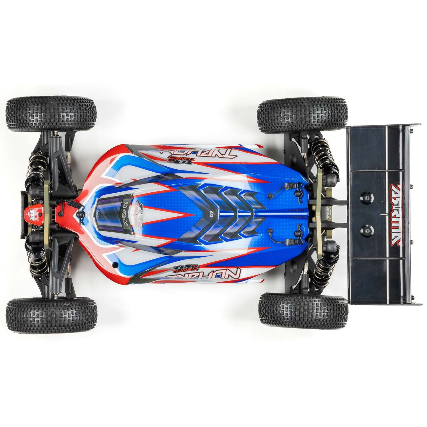 ARA8406 Arrma 1/8 TLR Tuned TYPHON 6S 4X4 BLX Buggy RTR, Red/Blue