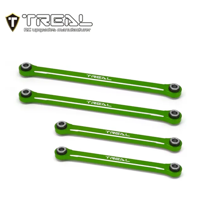X003LATZJ9 TREAL TRX4M Lower Links Set (4pcs) Aluminum 7075 Lower Chassis 4-Links Upgrades 1/18 Scale-Green