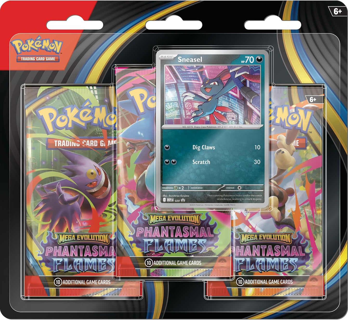 PKU10-10187-122 Pokemon Mega Evolution Phantasmal Flames 3-Pack Booster Blister