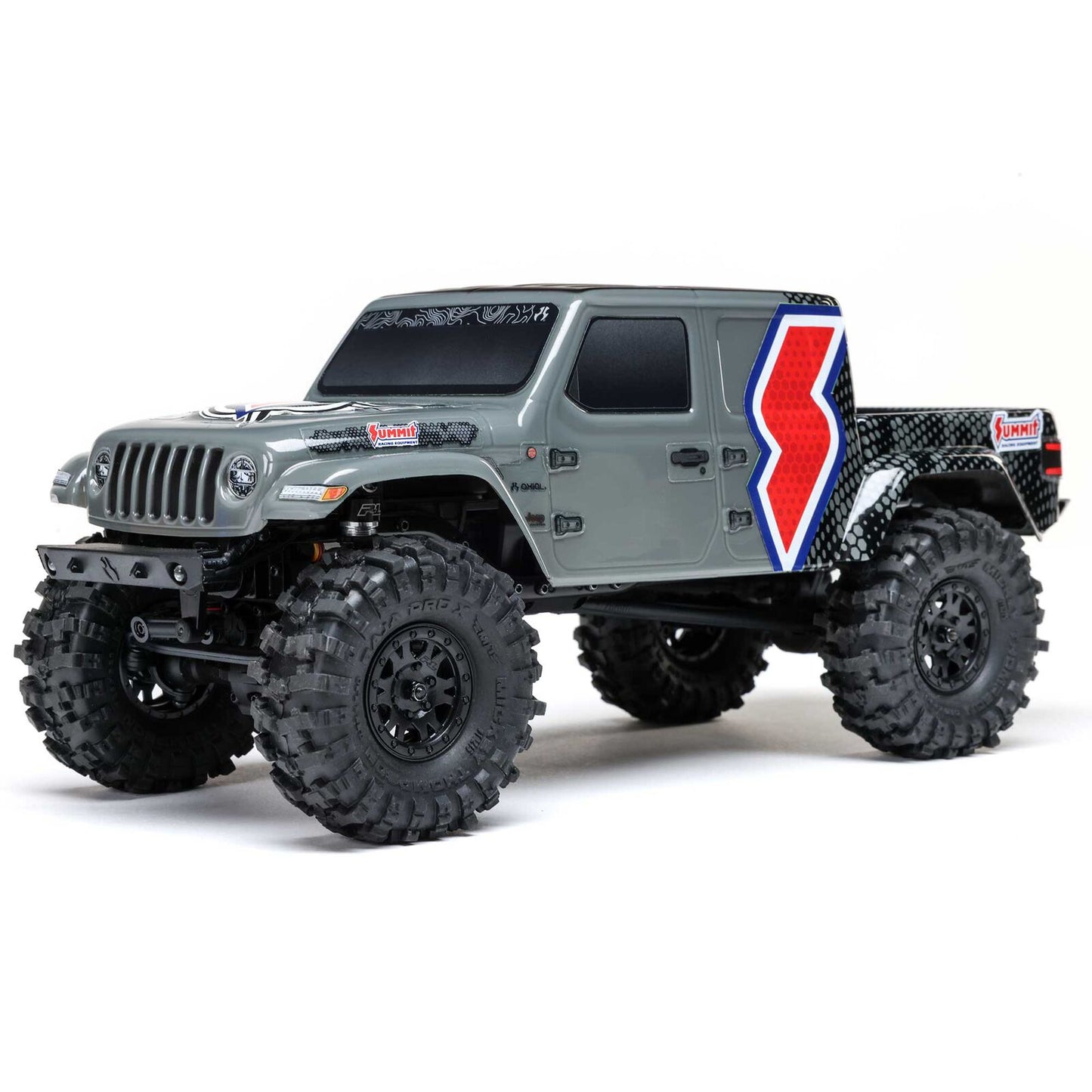 AXI-2324 1/24 SCX24 Summit Racing Jeep Gladiator 4X4 Rock Crawler RTR (Battery & Charger Included), Gray