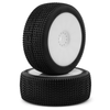 PMT9010-SLW-W Pro-Motion Spitfire 1/8 Buggy Pre-Mount Tires (White) (2) (Soft - Long Wear)