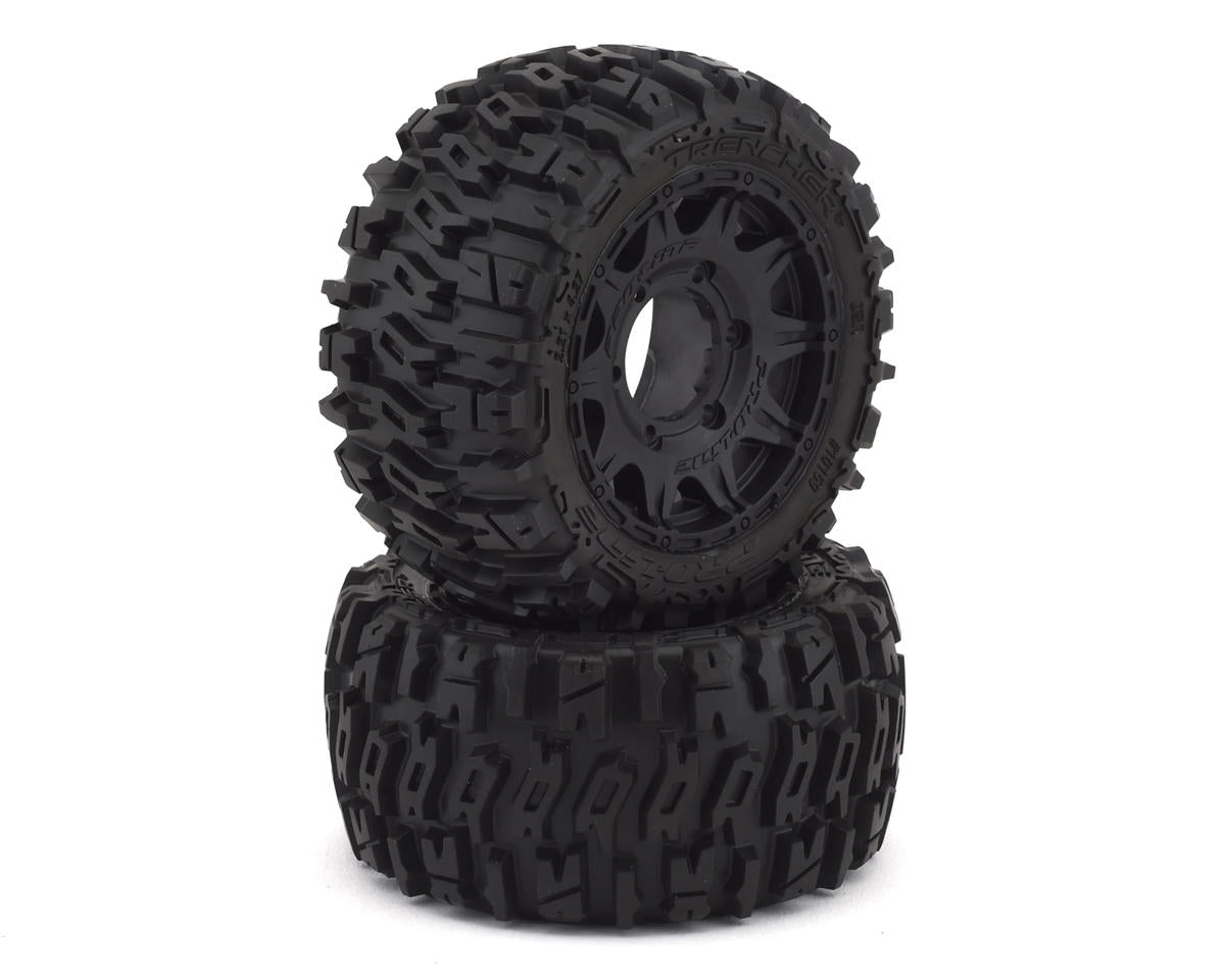 PRO1015910 2.8 Trencher Low Profile 2.8" Tires w/Raid Rear Wheels (2) (Black) (M2) w/12mm Removable Hex