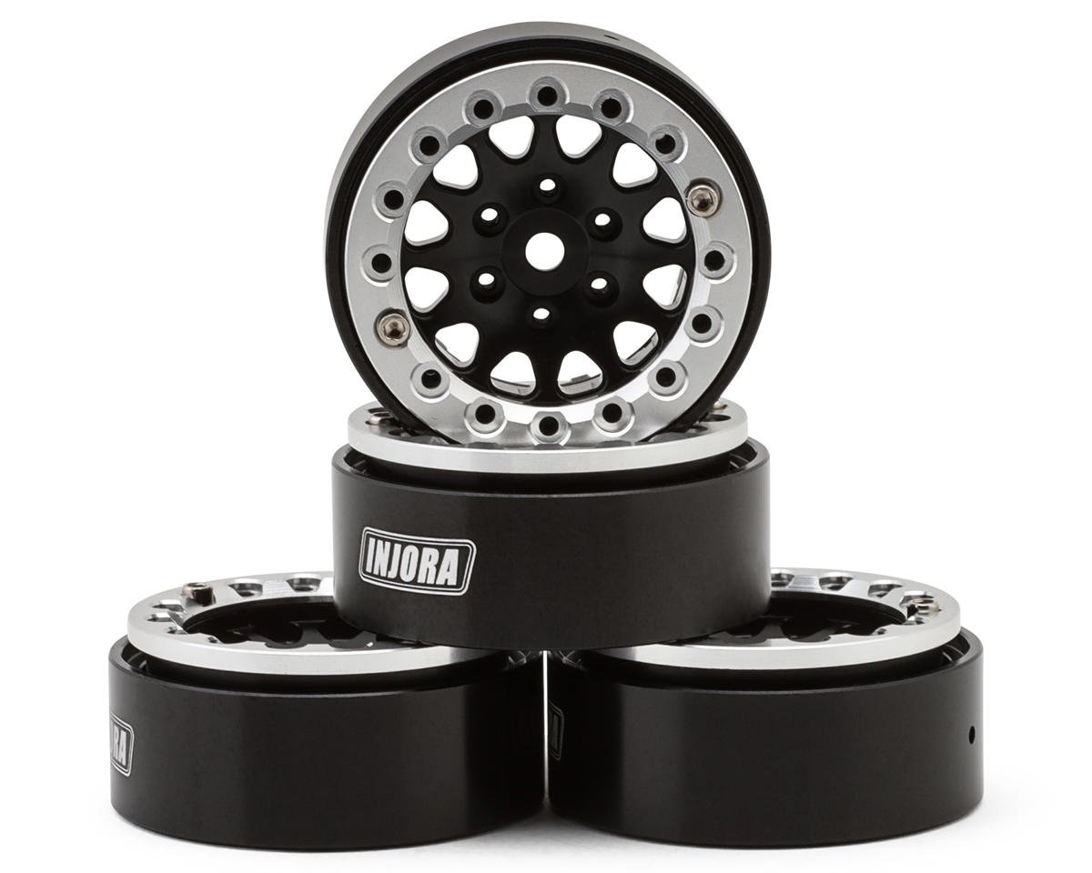 YQW-1311SB Injora 1.3" D-Slot Aluminum Micro Crawler Beadlock Wheels