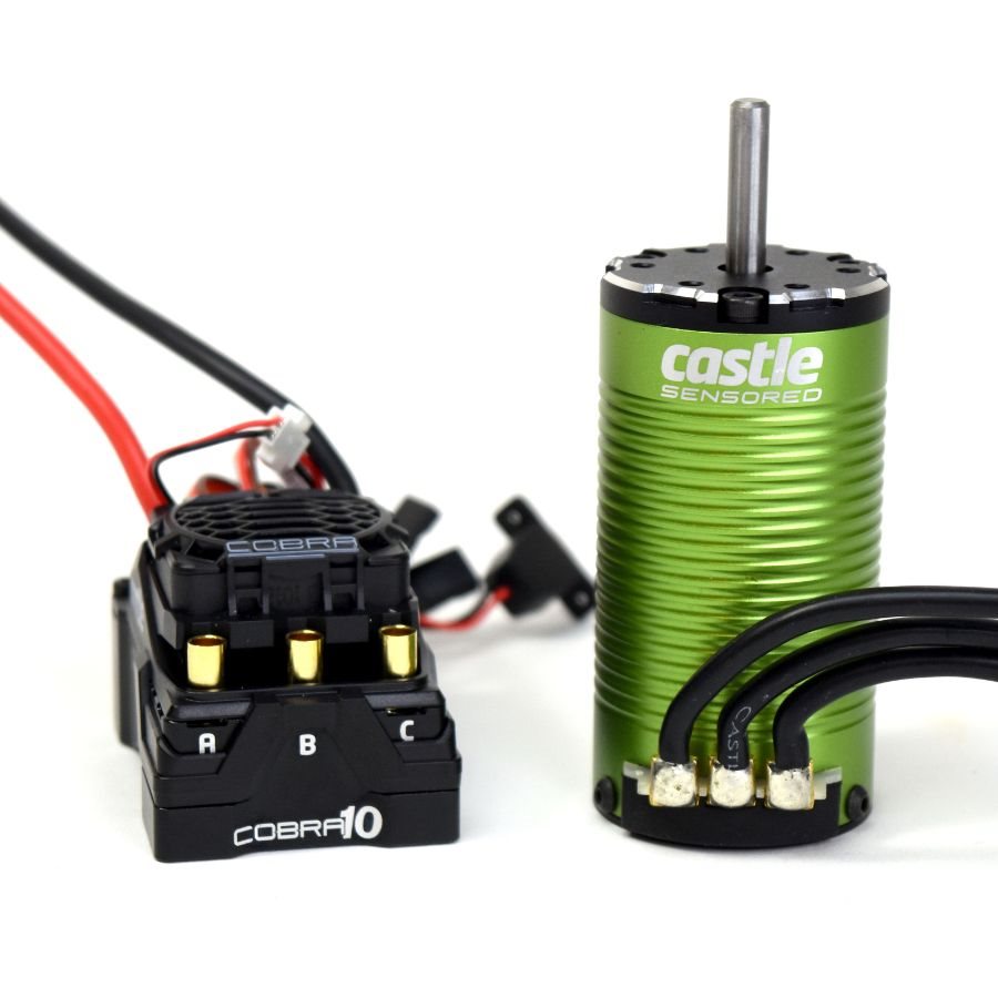 CSE010-0174-16 COBRA 10 6S MAX, 25.2V MAX, 8A PEAK BEC W / 1415-2400KV 5MM SENSORED MOTOR