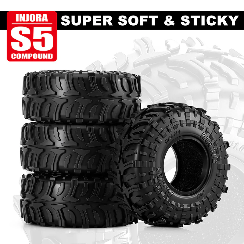 YQT-1027 INJORA 1.0" 57*22mm HAMROK Tires (T1027) (4)