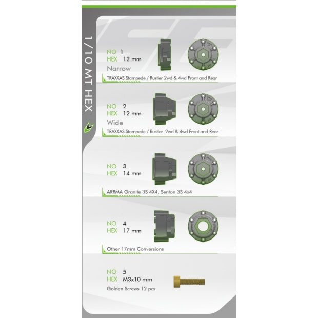 L-T3208SX Louise R/C - ST-Rocket Soft 1/10 Stadium Truck, 0 & 1/2" Offset, 12, 14, 17mm Removable Hex Wheels