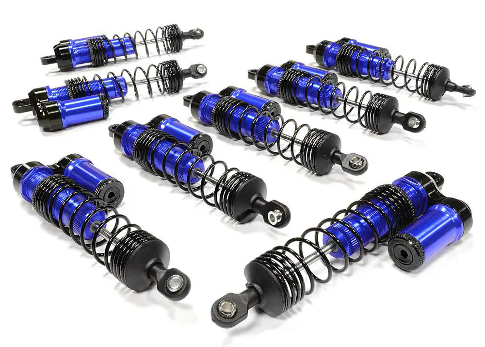 INTC26065BLUE Billet Machined Piggyback Shock Set (8)