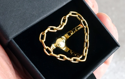 Jevries Heart Steering Wheel Gold