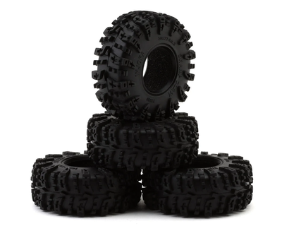 YQT-1319-1370YE Injora 1.3" Swamp Claw M/T Micro Rock Crawler Tires Combo (4) (70mm OD) (S5) w/Super Soft Silicone Rubber Inserts
