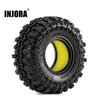 YQT-1005-1056YE INJORA 1.0" 57*22mm Rock Terrain Tires & Silicone Rubber Inserts Combo (4)