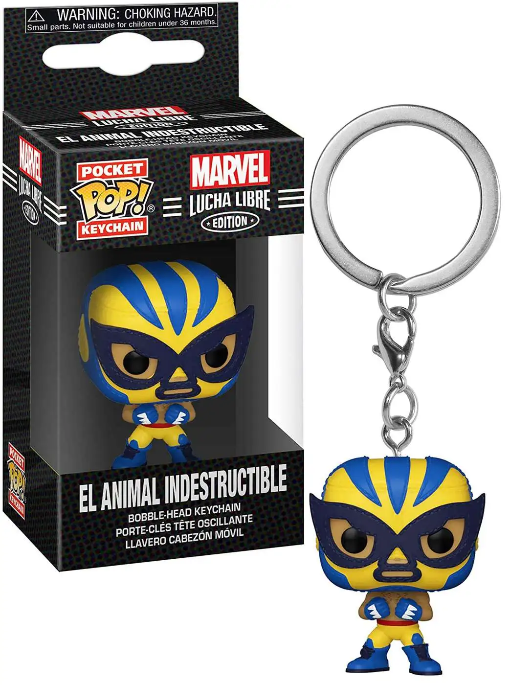 FU53896 Marvel Lucha Libre El Animal Indestructible Keychain