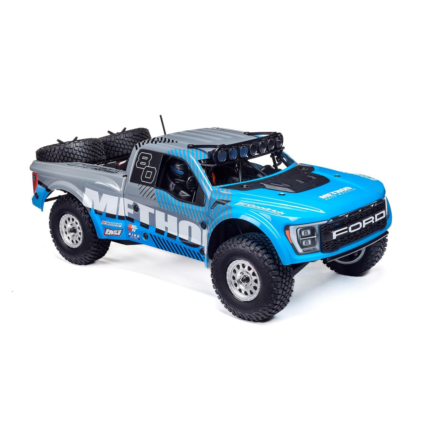 LOS03046 1/10 Ford Raptor Baja Rey 2.0 4X4 Brushless RTR, Method