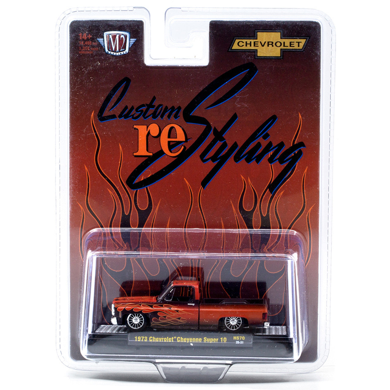M2 Machines 31500-HS70 1973 Chevrolet Cheyenne Super 10 Burnt Orange