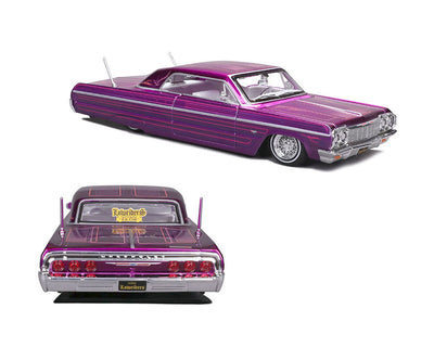 Maisto 32547-PUR 1:26 Mijo Exclusives 1964 Chevrolet Impala SS Lowriders – Candy Purple – Design Lowriders – Limited Edition