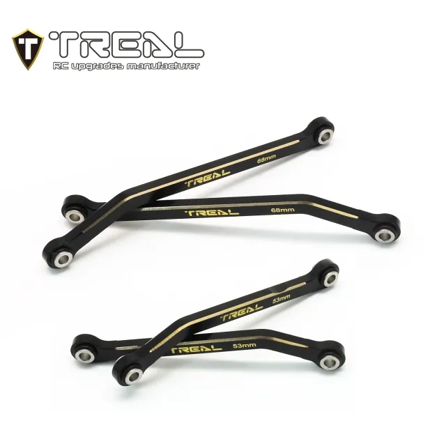 X003SDIAVD  TREAL Brass High Clearance Links Set (4pcs) Chassis Lower Links Compatible with TRX4M 1/18 RC Crawler