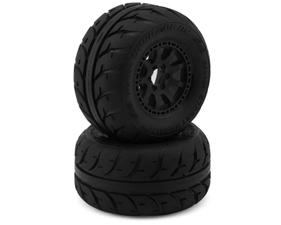 UPG-10014 UpGrade RC Street Radials 2.2" Pre-Mounted On-Road Tires for Traxxas® Mini Maxx® & Mini XRT® (2) w/12mm Narrow, 12mm Wide, & 14mm Hexes