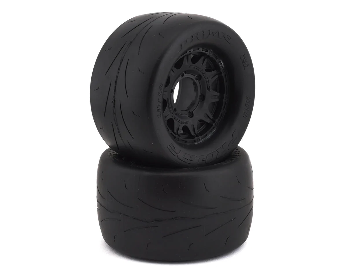 PRO1011610 Prime F/R 2.8" Street MT Tires Mounted 12mm/14mm Black Raid (2)