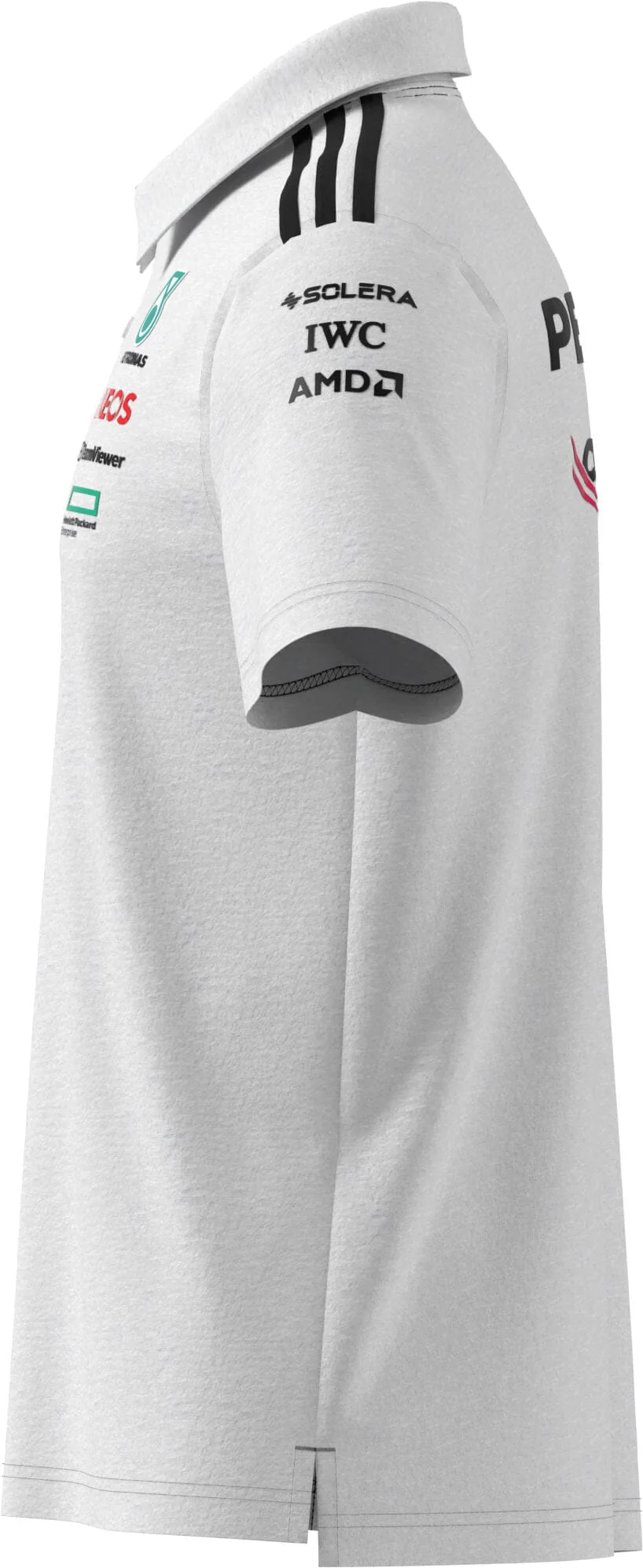 JW0586 Mercedes AMG Petronas Formula 1 2025 Men's Team Polo Shirt - White -