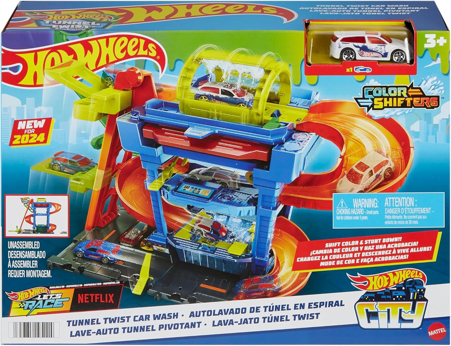 HWHTN80 Hot Wheels City Tunnel Twist Car Wash
