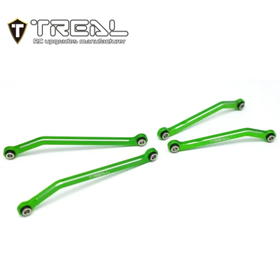 X003Q5IIAV TREAL Aluminum 7075 High Clearance Links Set (4pcs) Chassis Lower Links for TRX4M 1/18 RC Crawler-Green