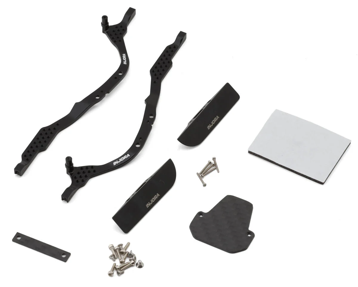 SCX30-18-19 Injora Axial SCX30 LCG Aluminum Chassis Rails Set (12.5° Skid Angle)