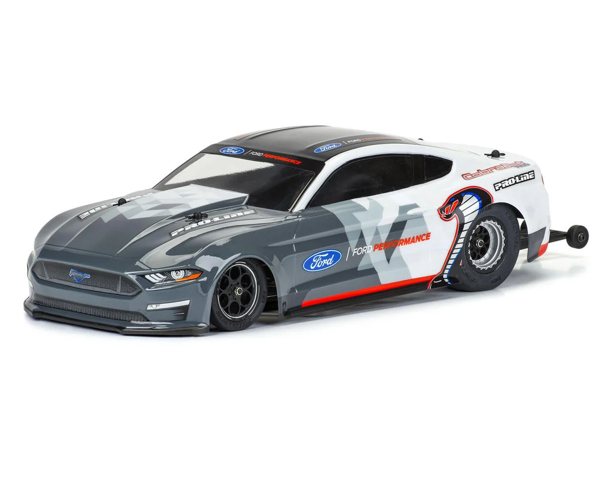 PRO360500 Losi Mini 1/16 Ford Mustang Cobra Jet 1400 No-Prep Drag Body (Clear)