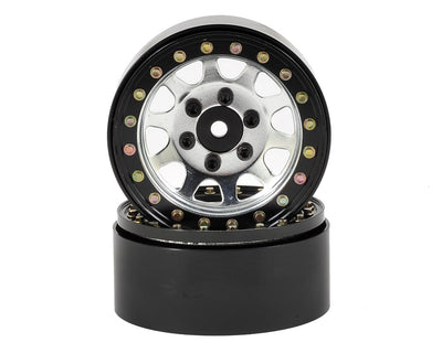 SSD00006 SSD RC D Hole 1.9" Steel Beadlock Crawler Wheels (Silver) (2)