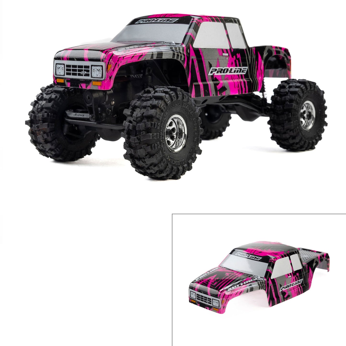 PRO369422 Limited Edition Pre-Cut/Pre-Painted Coyote High Performance Pink Fury Body: Axial SCX30